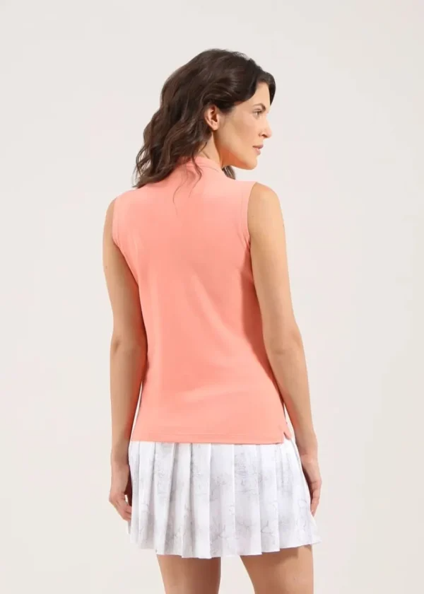 Chervo Women's AREATA Sleeveless Pique Polo - CORAL