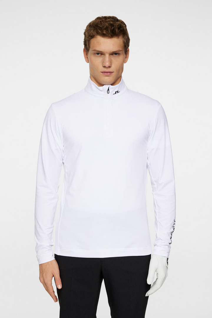 J.Lindeberg Men's Tour Tech Mid Layer - WHITE