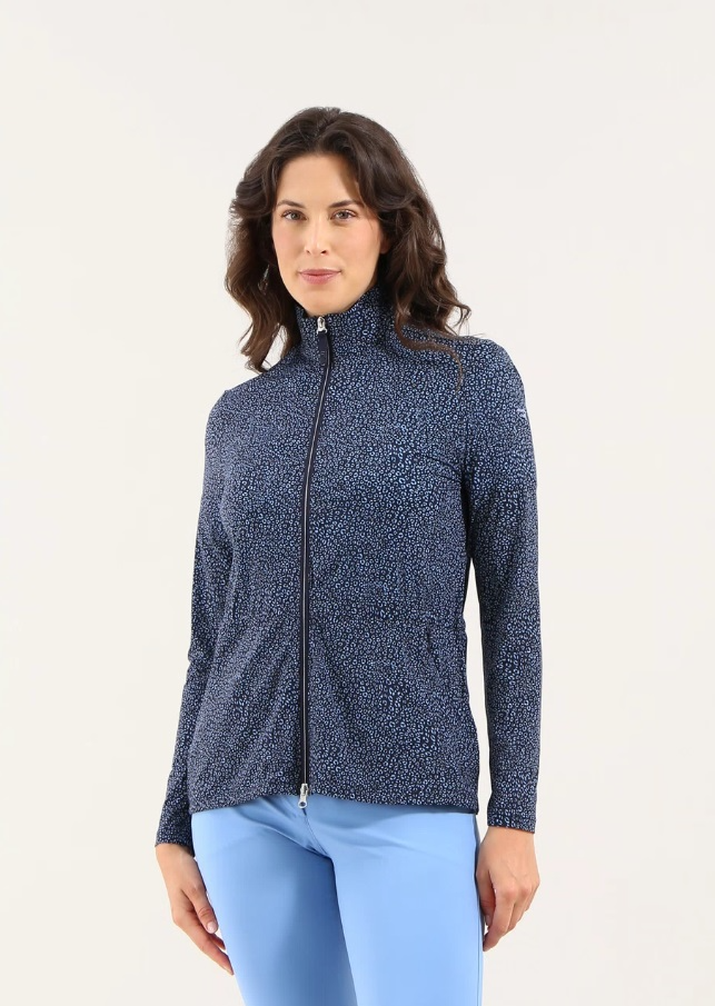 Chervo Women's POLLINE Full-Zip Ultralight Sweater - NAVY