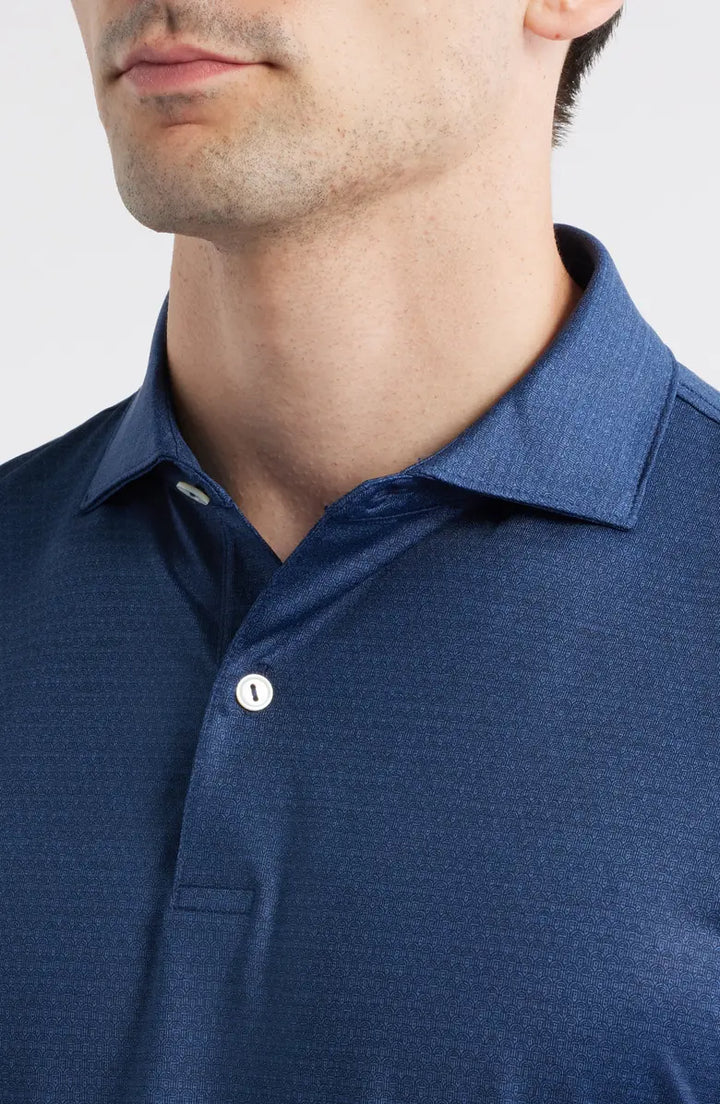 Peter Millar Men's Tailored Fit Jukebox Performance Jersey Polo - NAVY