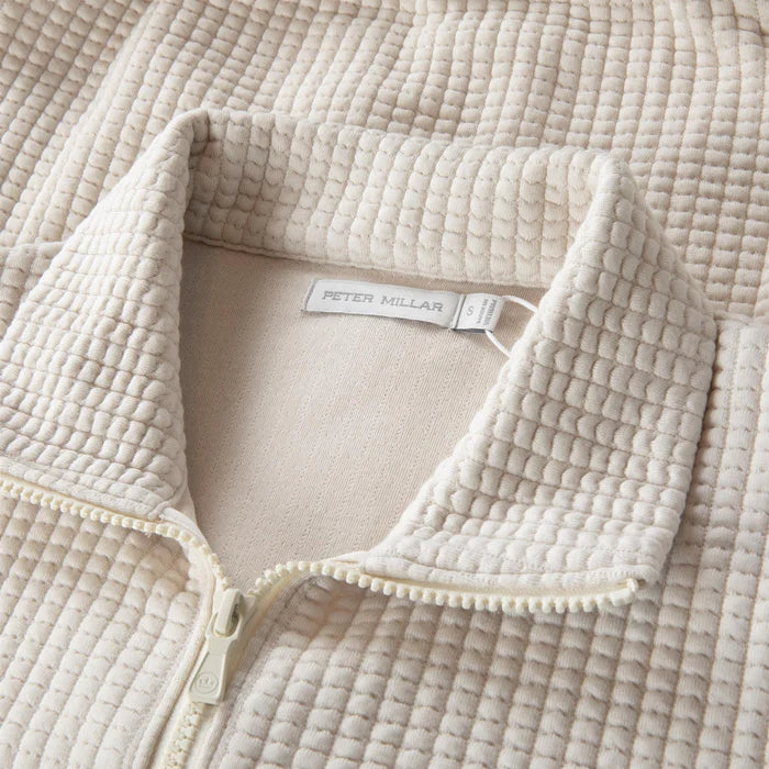 Peter Millar Women's Flora Knit Jacquard Full-Zip Layer - STONE