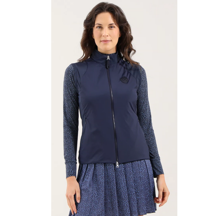 Chervo Women's ELLE Full-Zip Lightweight Wind Vest - NAVY