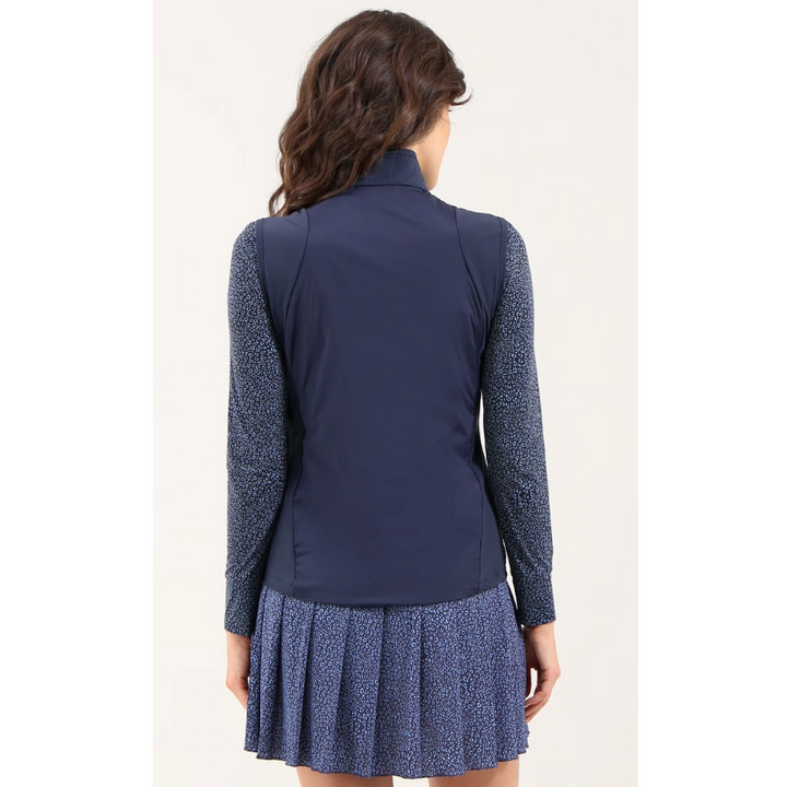 Chervo Women's ELLE Full-Zip Lightweight Wind Vest - NAVY