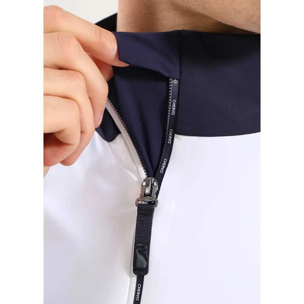 Chervò Men's MASCANZONI Wind-Lock Performance Jacket - WHITE / NAVY