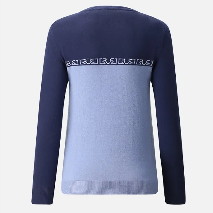 Chervo Women's NELDA Cotton Crewneck Sweater - NAVY