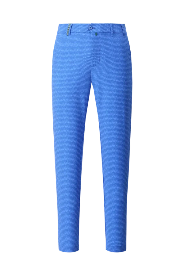 Chervò Men's START 4-Way Stretch Antler Print Pant - BLUE FANTASY