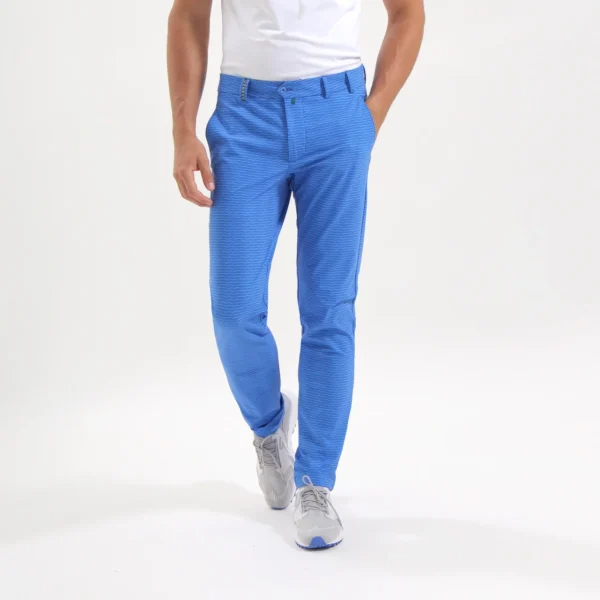 Chervò Men's START 4-Way Stretch Antler Print Pant - BLUE FANTASY