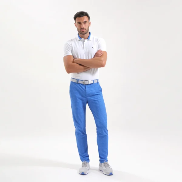Chervò Men's START 4-Way Stretch Antler Print Pant - BLUE FANTASY