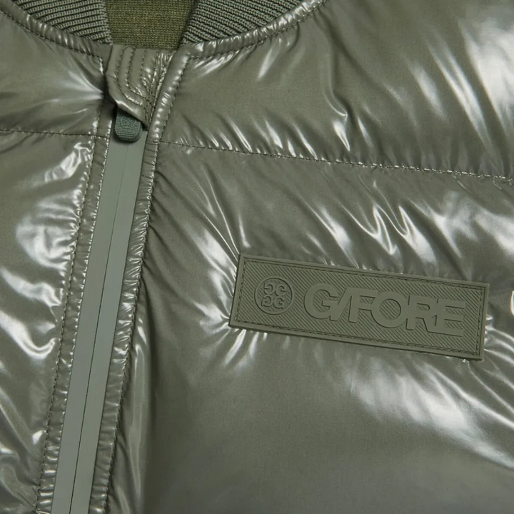 G/FORE WOMEN'S CIRCLE G's COATED NYLON QUILTED PUFFER VEST - ISLE GREEN