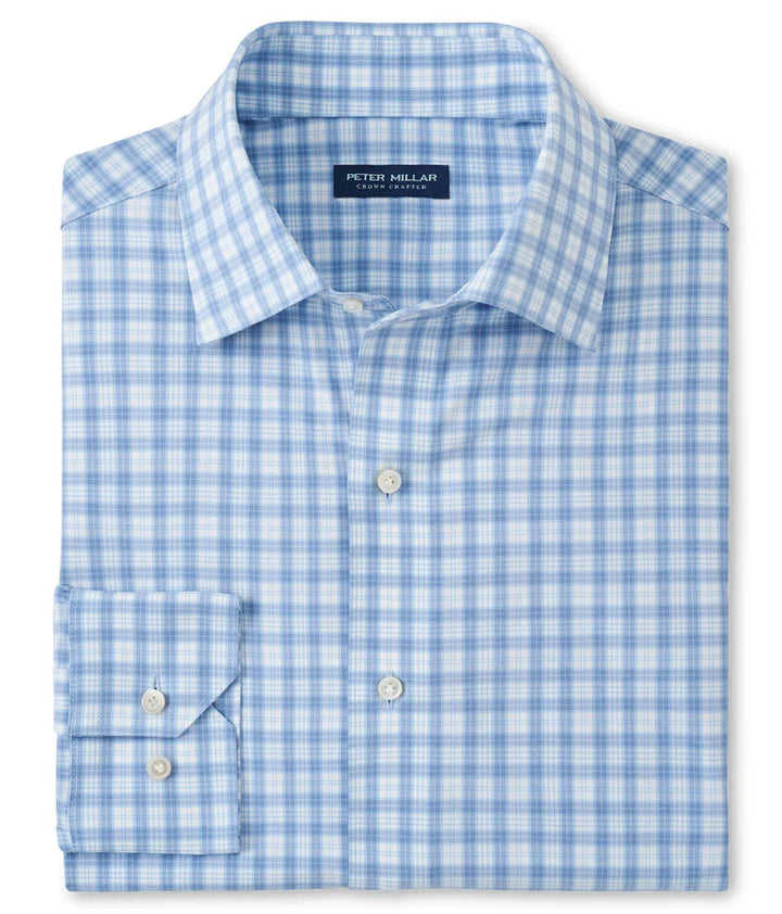 Peter Millar Men's Tailored Fit Coltrane Performance Poplin Sport Shirt - ANGELITE