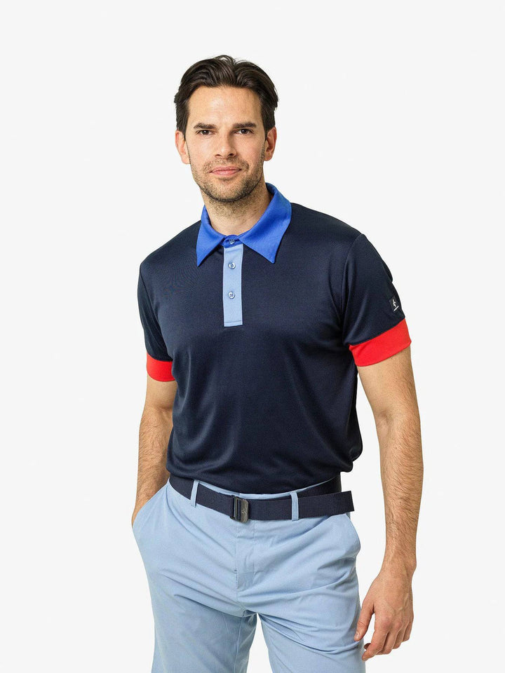 Cross Sportswear Mens Block Polo - NAVY