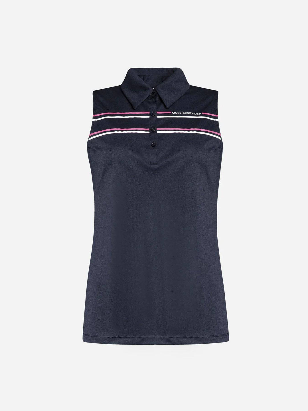 Cross Sportswear Womens Primus Polo Sleeveless - NAVY