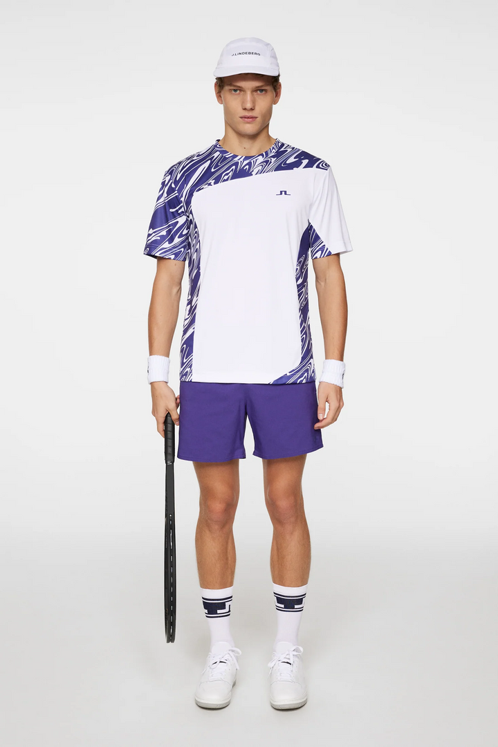 J.Lindeberg Mens Niccolo T-Shirt - LIQUIFY DEEP WISTERIA
