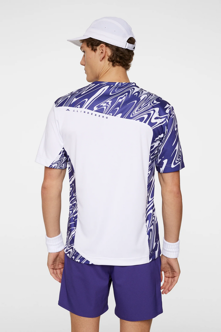 J.Lindeberg Mens Niccolo T-Shirt - LIQUIFY DEEP WISTERIA