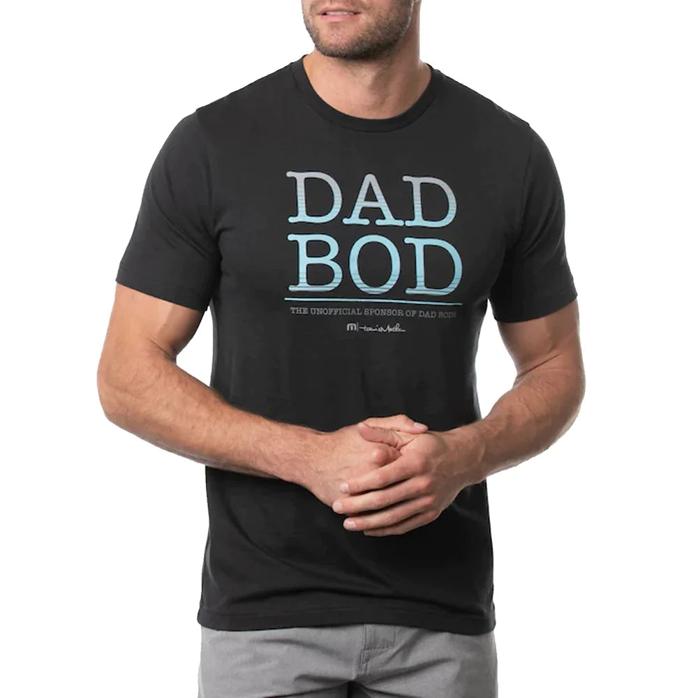 TRAVIS MATHEW MENS DAD BOD 2.0 T-SHIRT - BLACK