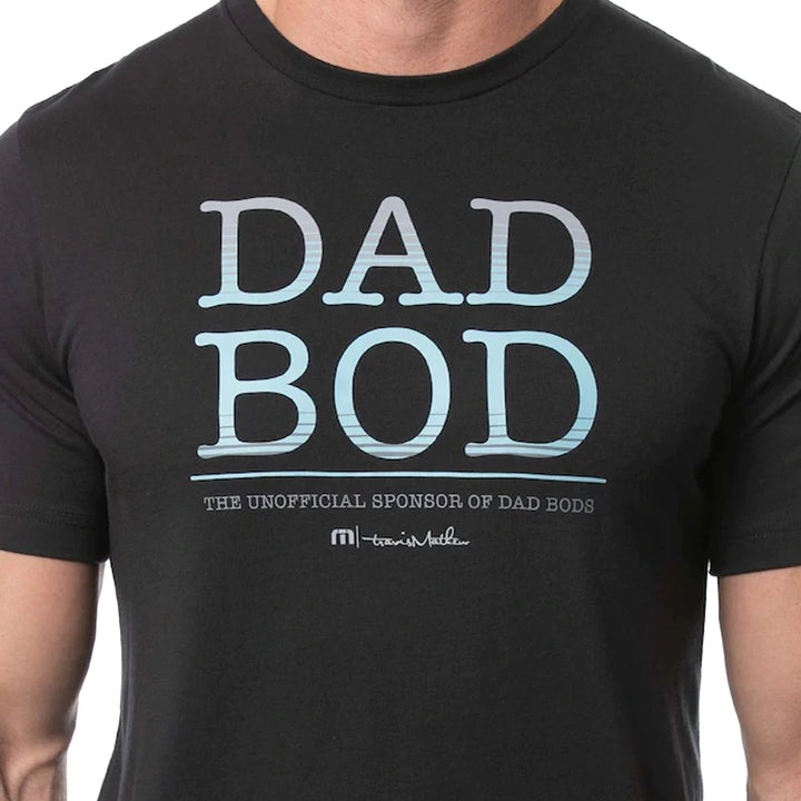 TRAVIS MATHEW MENS DAD BOD 2.0 T-SHIRT - BLACK