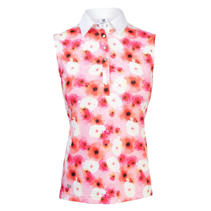 Daily Sports Womens Tori Sleeveless Polo Shirt - BLUSH