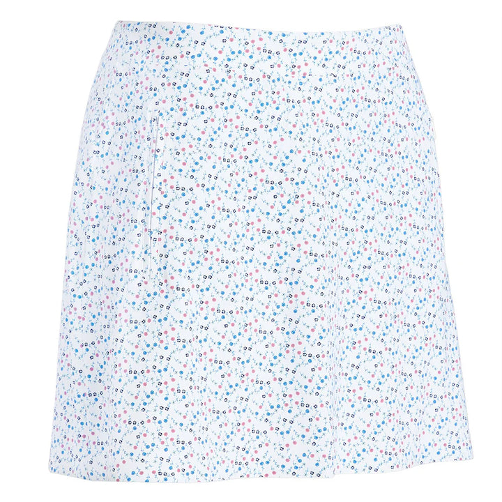 G/FORE WOMENS AYE POPPY SILKY TECH NYLON A-LINE SKORT - SNOW