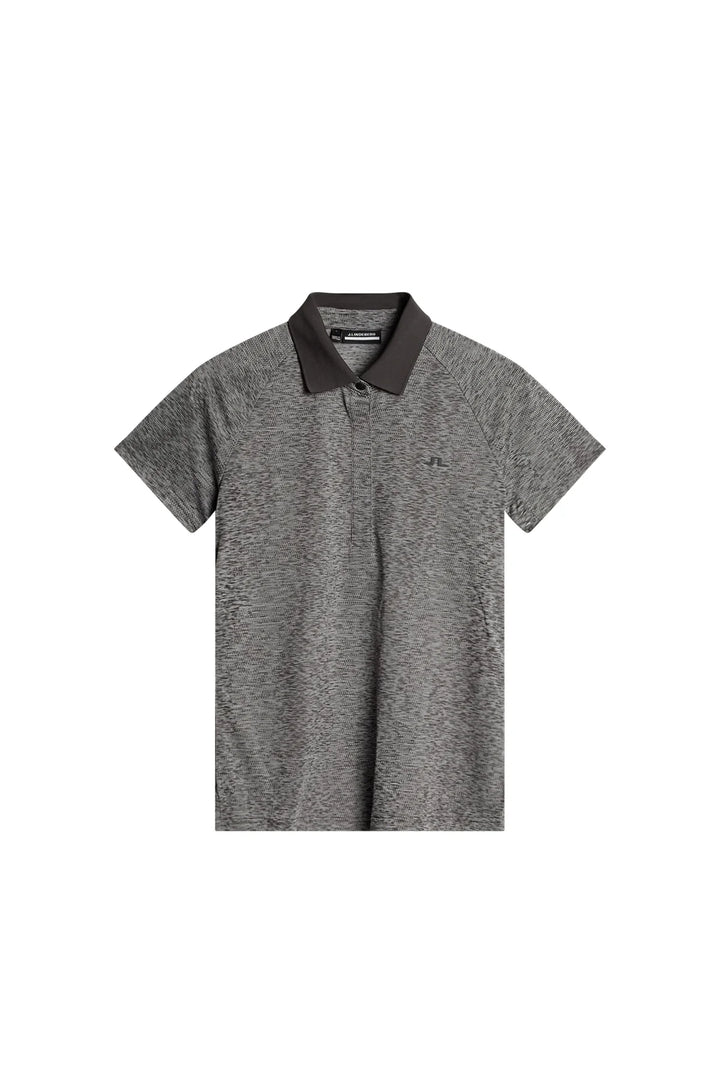 J.Lindeberg Women's MINNIE Polo - DARK GREY MELANGE