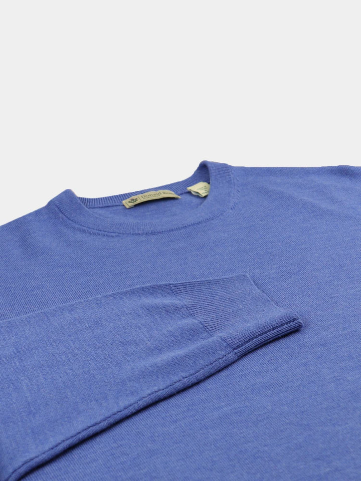 Donald Ross Mens Classic Fit Italian Merino Wool Crewneck Pullover - OCEAN
