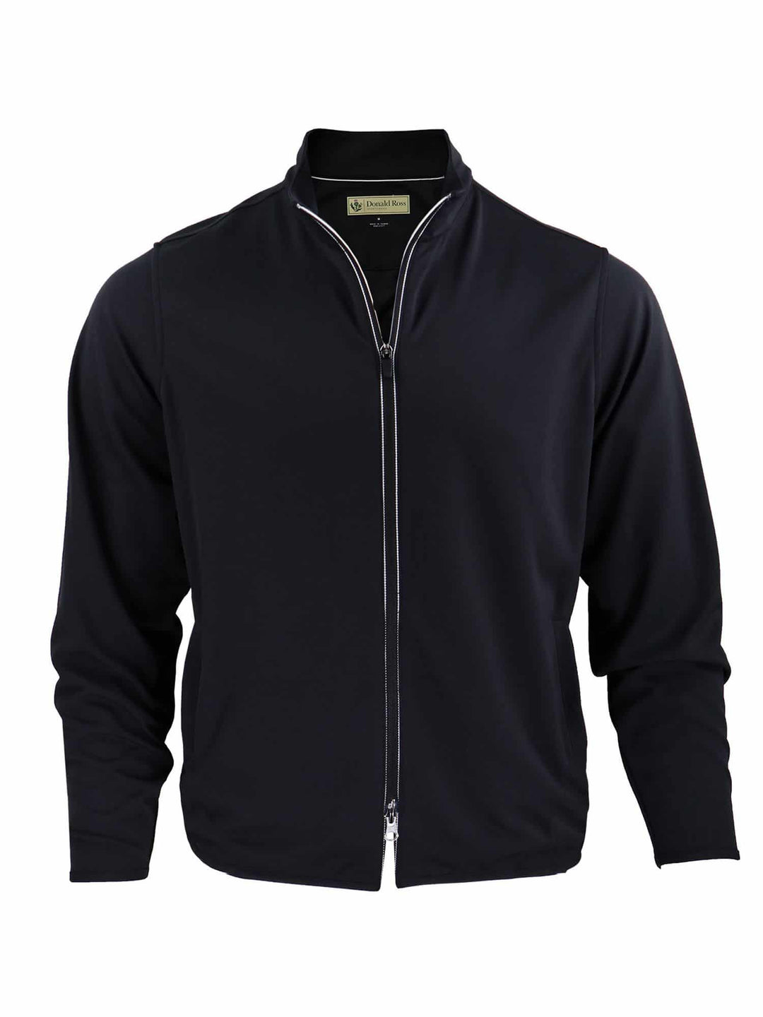 Donald Ross Mens Otto Long Sleeve Full Zip Jacket - BLACK