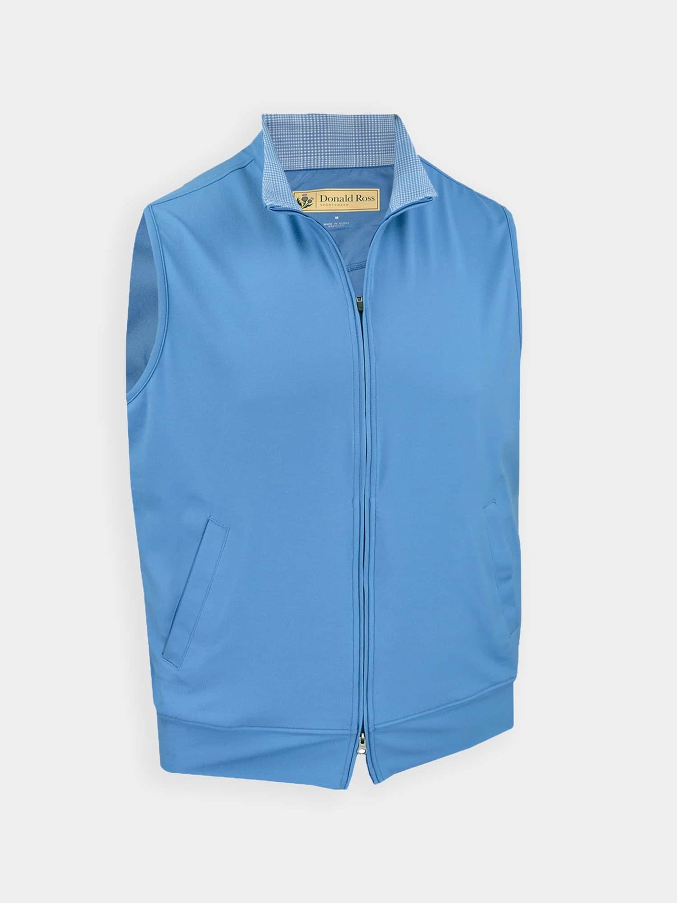 Donald Ross Mens TYR Full Zip Fleece Vest DOLPHIN Golf