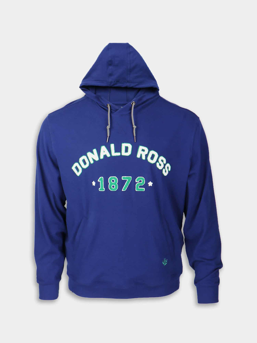 Donald Ross Mens Classic Fit The Warm-Up DR Patch Hoodie - NAVY