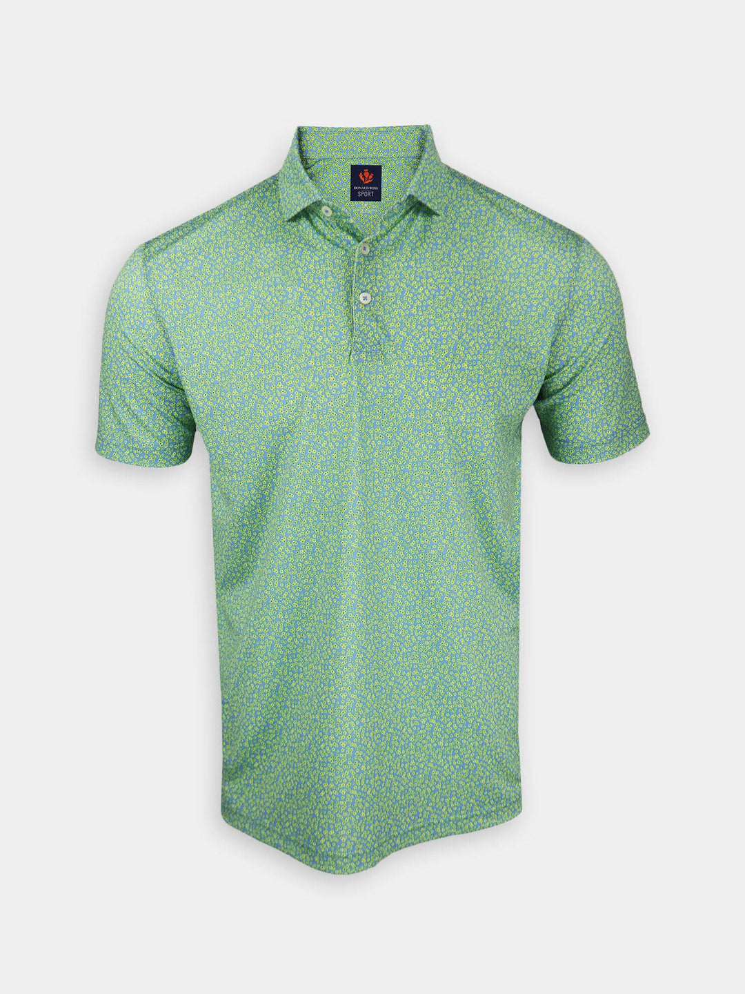 Donald Ross Mens Hamilton Sport Fit Polo - PACIFIC/LEMON/NAVY