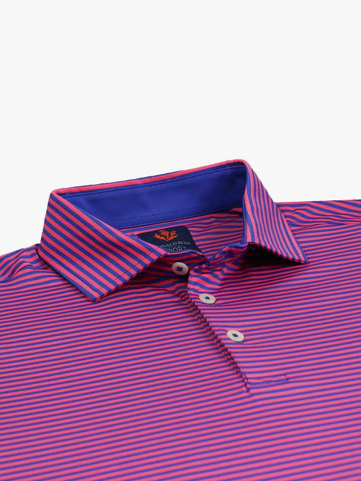 Donald Ross Men's Owen Sport Fit Polo - COBALT / PRIMROSE