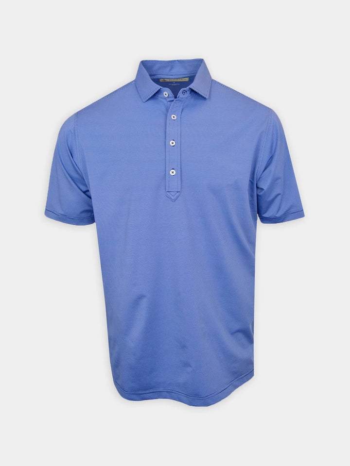 Donald Ross Mens Pin Stripe Polo - NAVY/ BLUE JAY