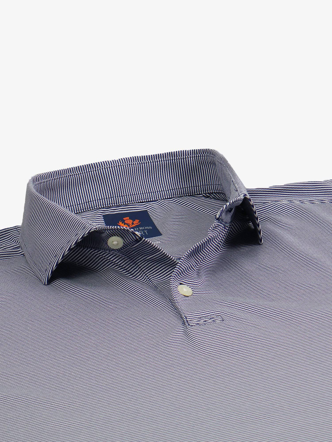 Donald Ross Men's Sport Fit Rhett Polo - NAVY / CREAM
