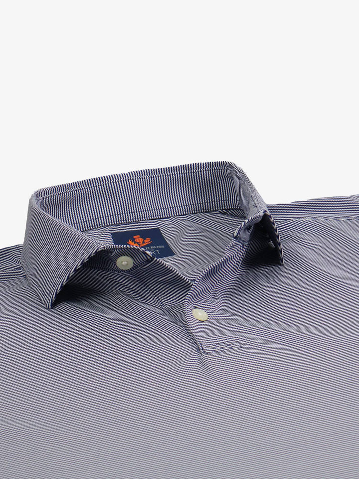 Donald Ross Men's Sport Fit Rhett Polo - NAVY / CREAM
