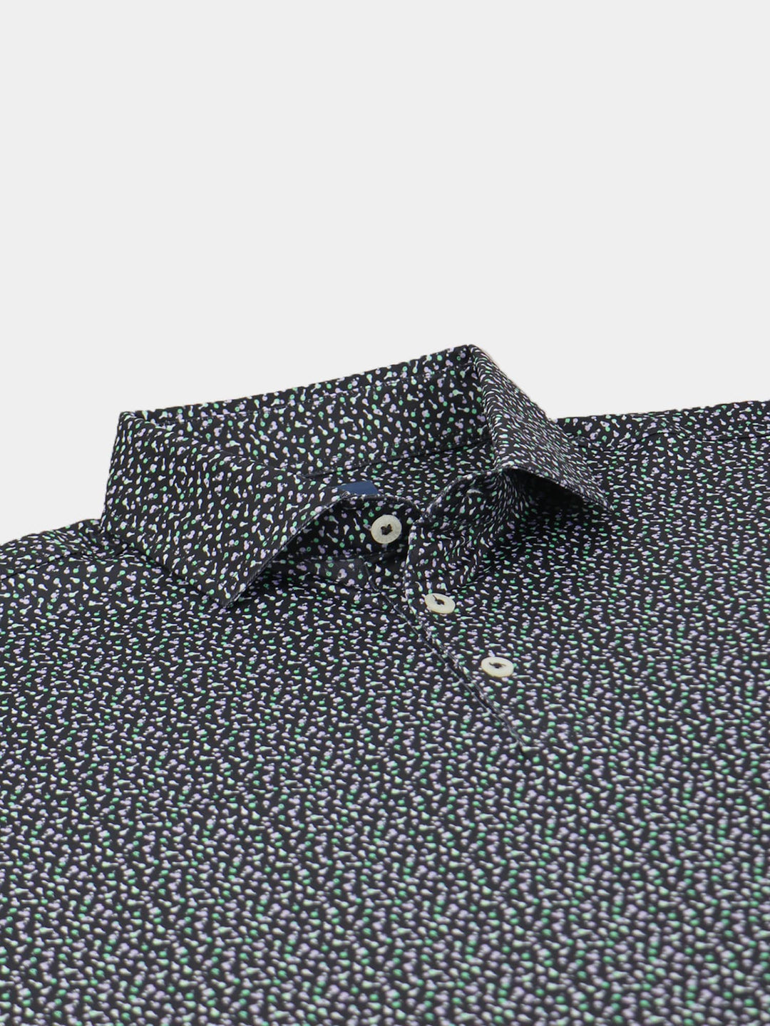 Donald Ross Men's Sport Fit Waylon Hot Air Balloons Print Polo - BLACK / MULTI