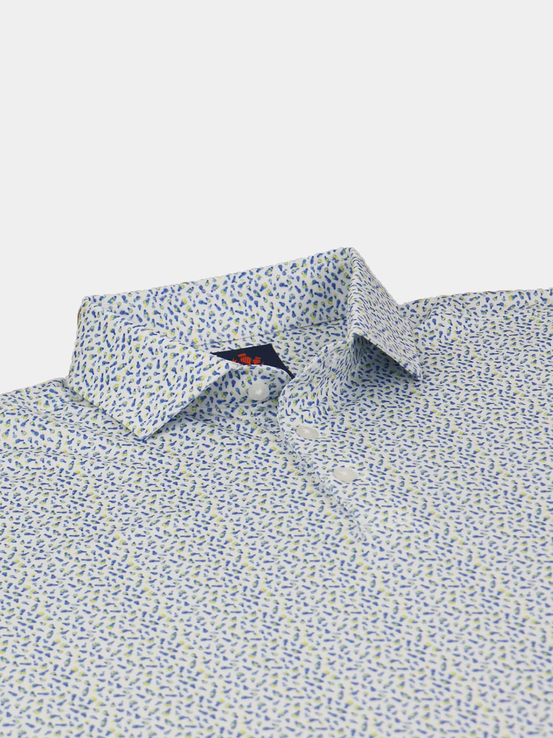 Donald Ross Men's Sport Fit Waylon Hot Air Balloons Print Polo - WHITE / LAPIS / MULTI