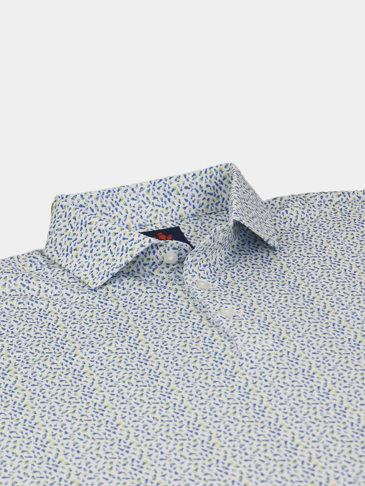Donald Ross Men's Sport Fit Waylon Hot Air Balloons Print Polo - WHITE / LAPIS / MULTI