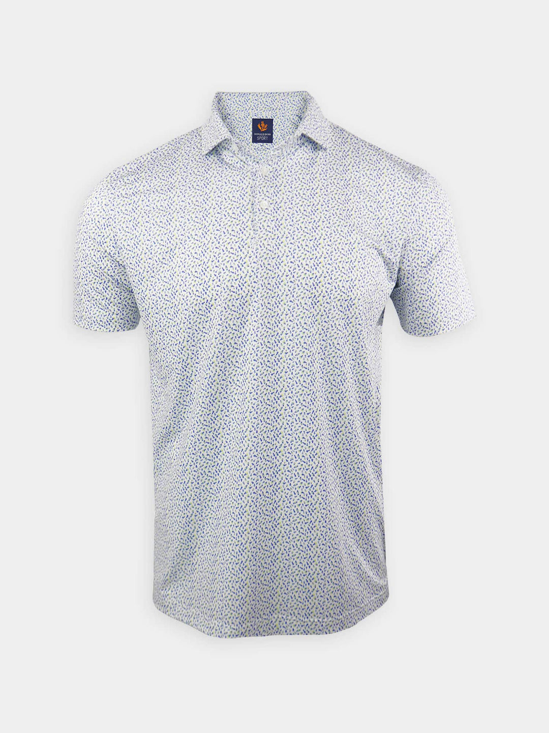 Donald Ross Men's Sport Fit Waylon Hot Air Balloons Print Polo - WHITE / LAPIS / MULTI