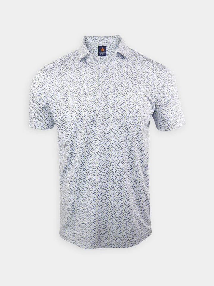 Donald Ross Men's Sport Fit Waylon Hot Air Balloons Print Polo - WHITE / LAPIS / MULTI