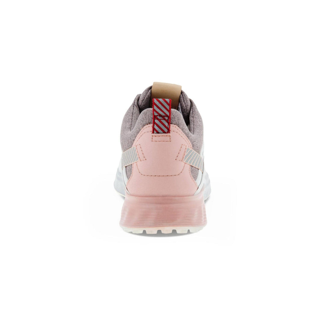Ecco Womens S-Three Golf Shoess - WHITE/SILVER PINK