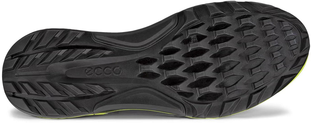 ECCO Men's Biom C4 Leather GORE-TEX Golf Shoes - WHITE / LIME PUNCH