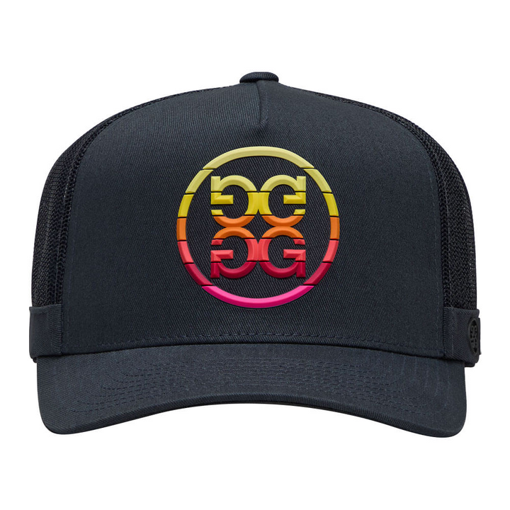 G/FORE MEN'S GRADIENT CIRCLE G'S COTTON TWILL TRUCKER HAT - CHARCOAL