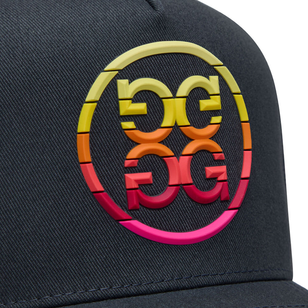 G/FORE MEN'S GRADIENT CIRCLE G'S COTTON TWILL TRUCKER HAT - CHARCOAL