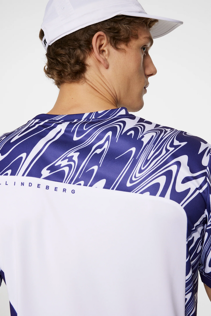 J.Lindeberg Mens Niccolo T-Shirt - LIQUIFY DEEP WISTERIA