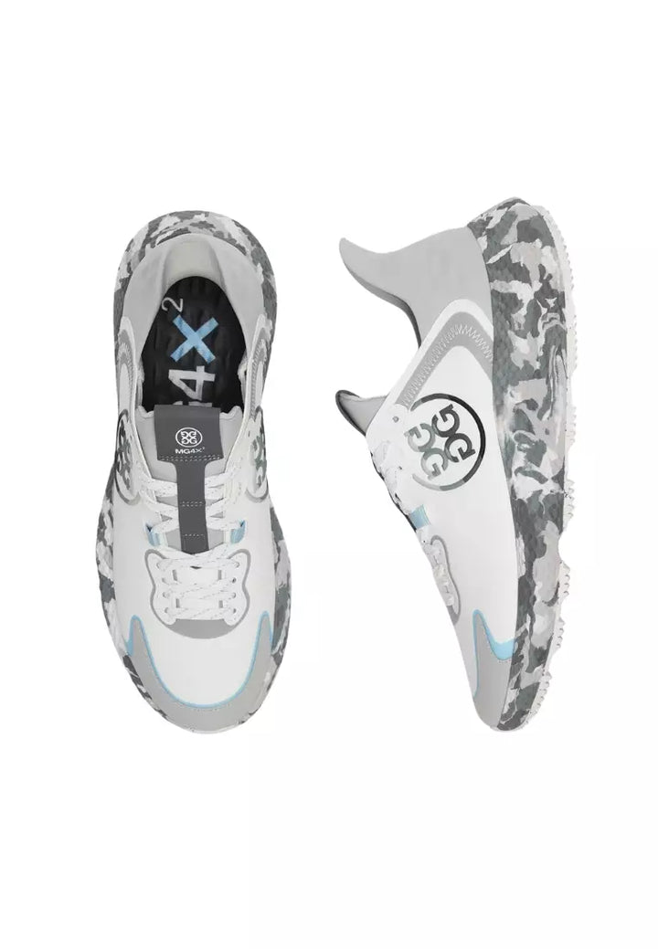G/FORE MEN'S MG4X2 TPU CAMO SOLE GOLF CROSS TRAINER - GREY CAMO / POWDER