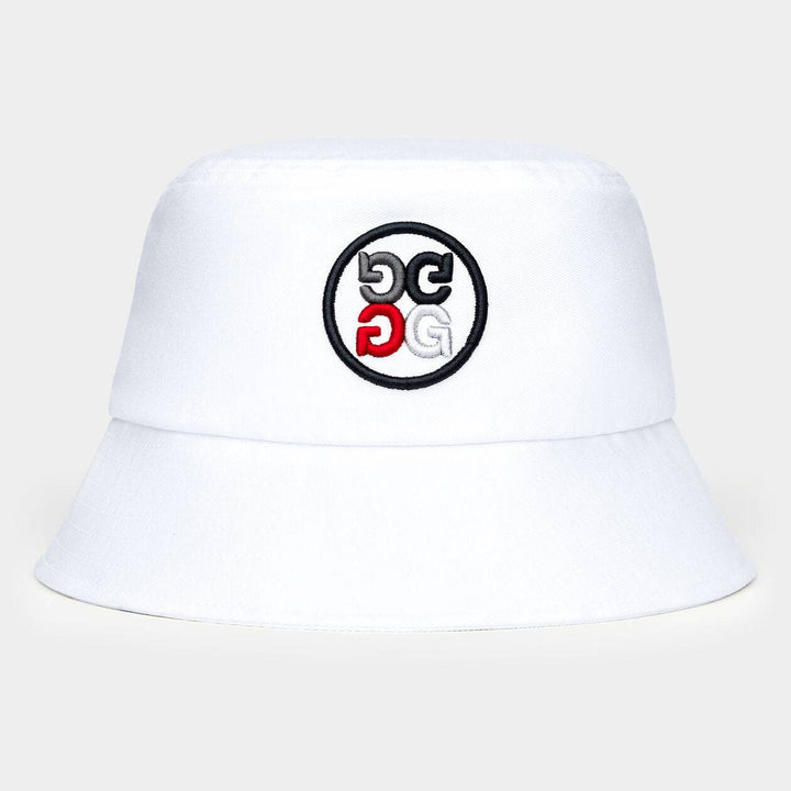 G/FORE MEN'S GRADIENT CIRCLE G's WOVEN BUCKET HAT - SNOW