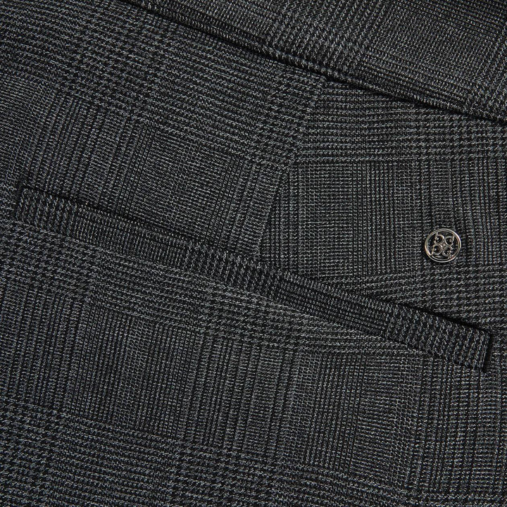G/FORE WOMEN'S CUFFED GLEN PLAID STRETCH PLAID TROUSERS - CHARCOAL HEATHER GREY