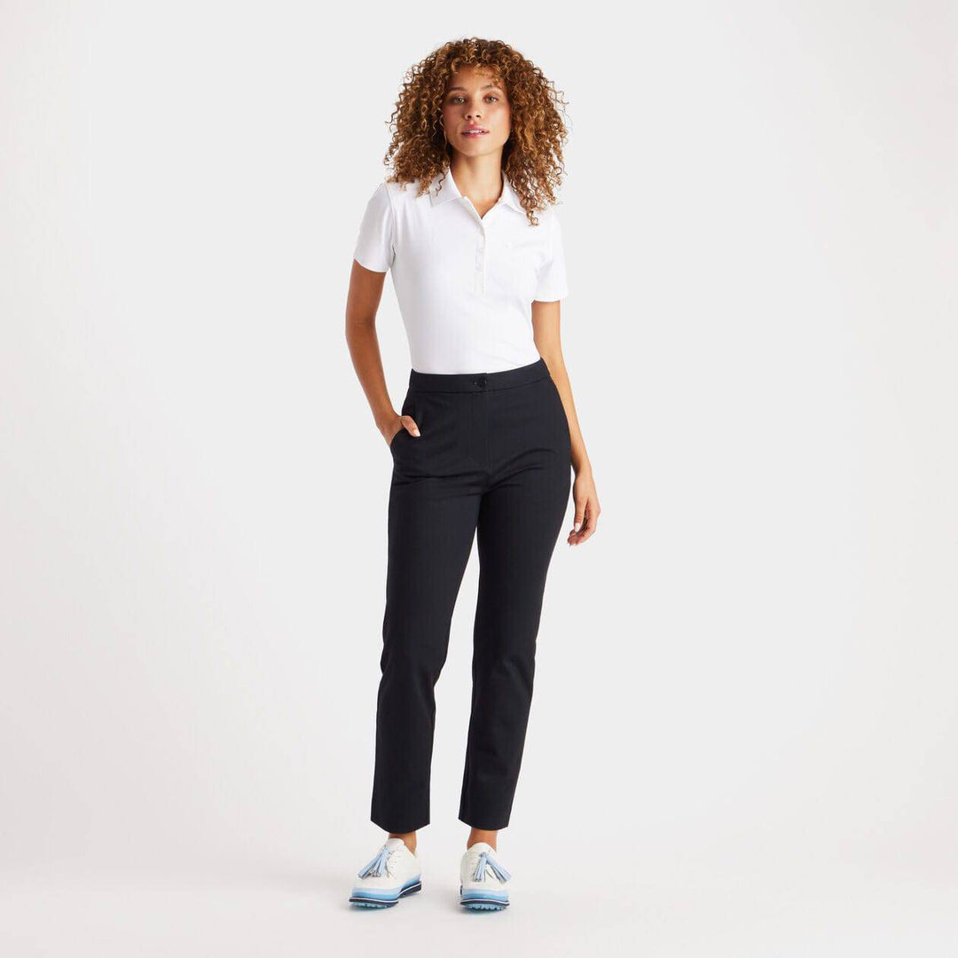 G/FORE WOMEN'S DOUBLE KNIT CIGARETTE HIGH RISE PANT - ONYX