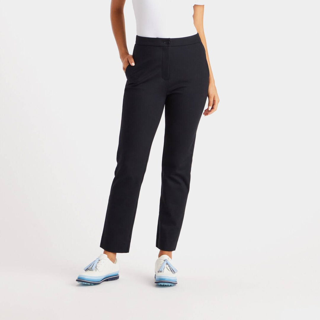G/FORE WOMEN'S DOUBLE KNIT CIGARETTE HIGH RISE PANT - ONYX