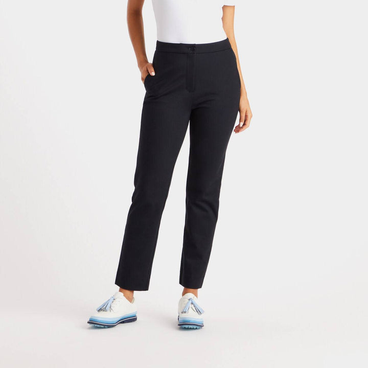 G/FORE WOMEN'S DOUBLE KNIT CIGARETTE HIGH RISE PANT - ONYX