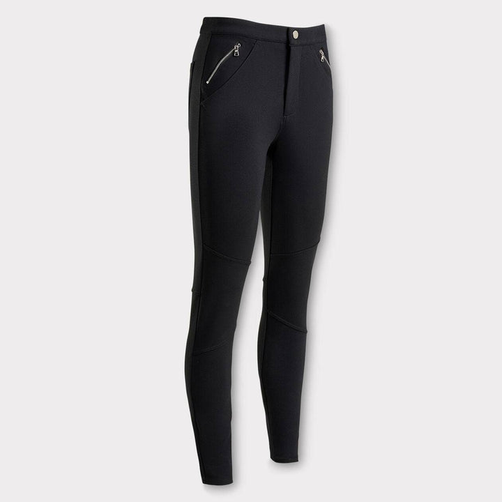 G/FORE WOMEN'S SLIM LEG PONTE MOTTO PANTS - ONYX