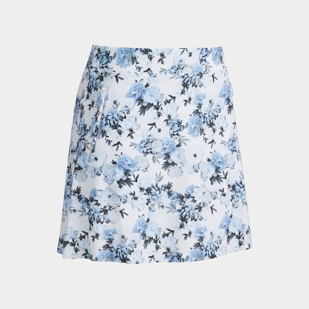 G/FORE WOMEN'S PHOT FLORAL SILKY TECH A-LINE SKORT - SNOW